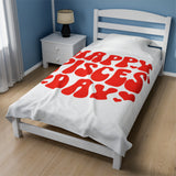 HAPPY PISCES DAY VELVETEEN PLUSH BLANKET