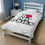 I LOVE MY ARIES VELVETEEN PLUSH BLANKET