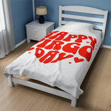 HAPPY VIRGO DAY VELVETEEN PLUSH BLANKET