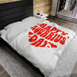 HAPPY AQUARIUS DAY VELVETEEN PLUSH BLANKET