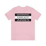 WARNING ARIES T SHIRT