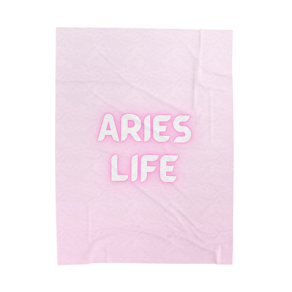 ARIES LIFE VELVETEEN PLUSH BLANKET