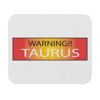 WARNING!! TAURUS  MOUSEPAD (Rectangle)