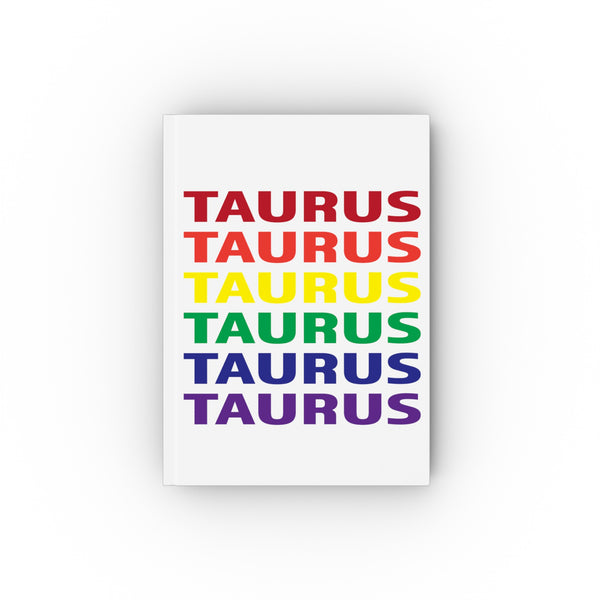 TAURUS RAINBOW HARD BACKED JOURNAL