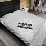 WARNING LEO VELVETEEN PLUSH BLANKET