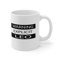 WARNING EXPLICIT LEO MUG