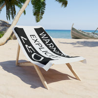 WARNING LEO BEACH TOWEL