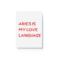 ARIES IS MY LOVE LANGUAGE HARD BACKED JOURNAL